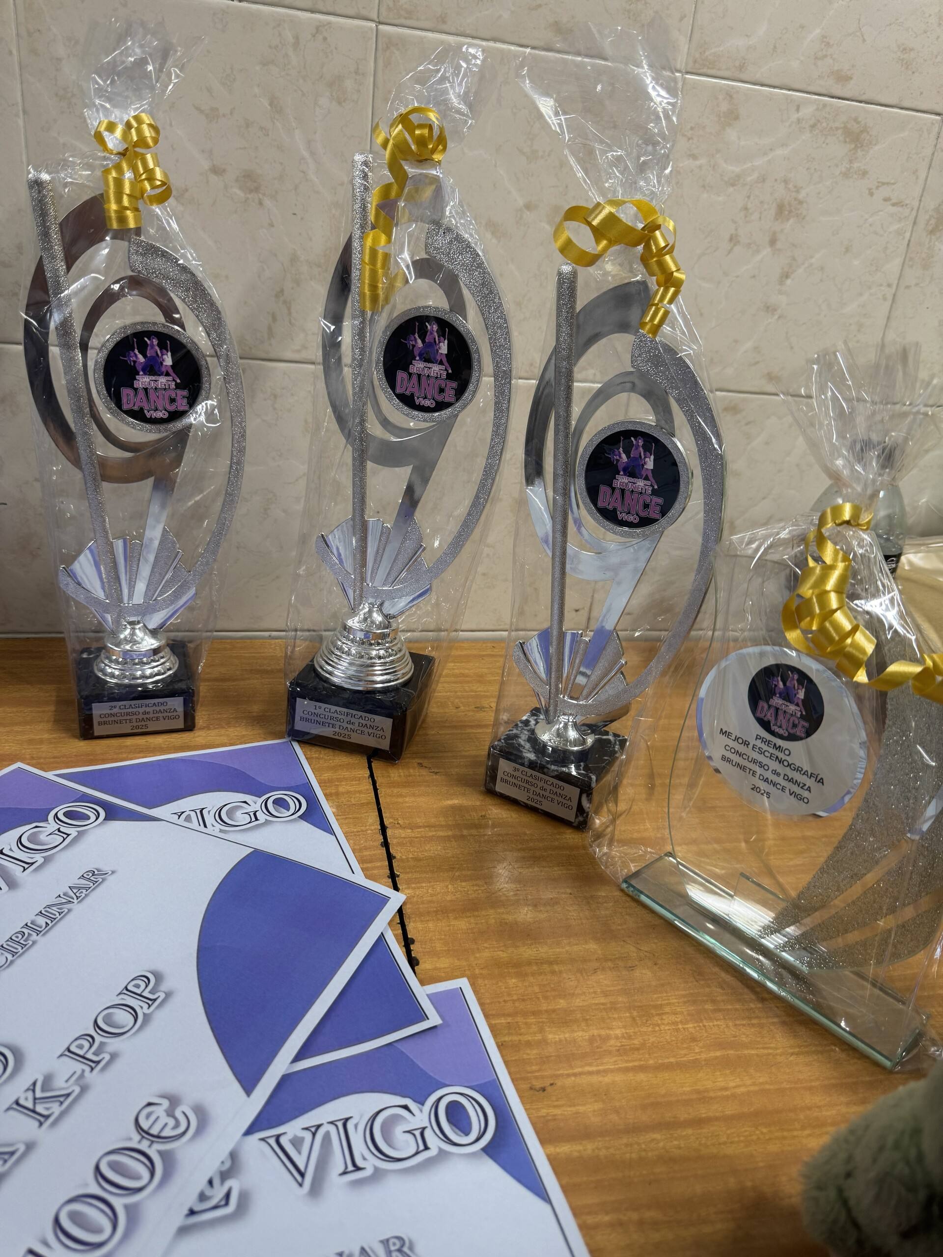 Trofeos de las competiciones de K-pop